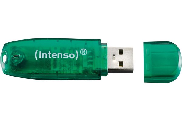INTENSO Clé USB 2.0 Rainbow Line - 8 Go Vert - JPF Industries