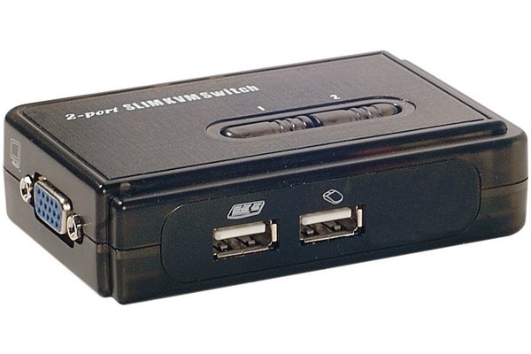 Pocket switch KVM VGA/USB 2 Ports avec câbles