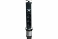 BLOC MULTIPRISE VERTICALE 3 PRISES FR ET 2 USB