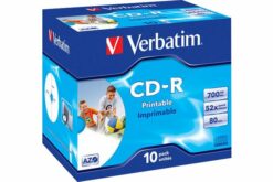CD-R 80  700 MB VERBATIM PACK DE 10 BOITES CRISTAL IMPRIM.