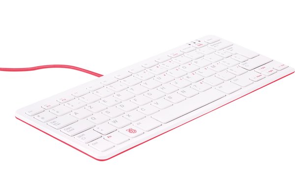 CLAVIER BLANC ROUGE OFFICIEL POUR RASPBERRY PI