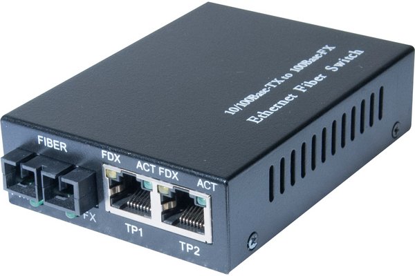 CONVERT. 1 Fibre 100FX Multimode SC 2KM VERS 2x RJ45 10/100