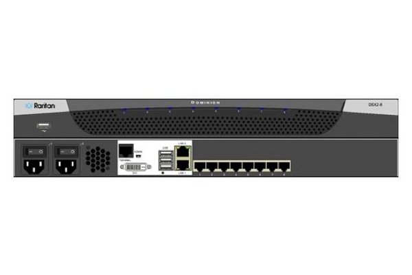 Console Serveur série 8 p. with dual-Power AC/Gigabit +