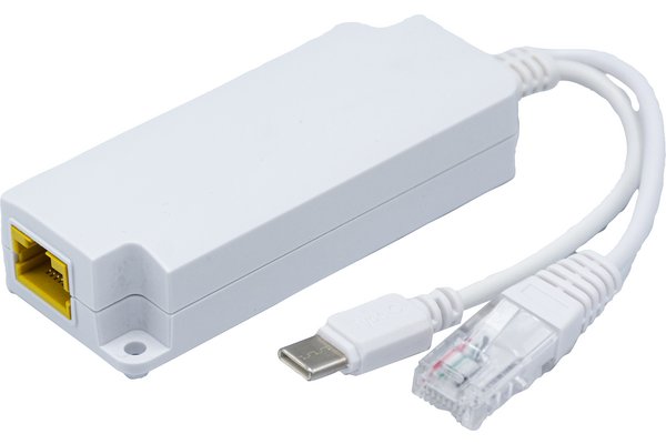 Convertisseur POE at/af vers RJ45 + USB-C chargeur 5V