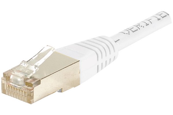 Cordon RJ45 CAT 5e F/UTP blanc CCA - 3 m