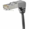 Cordon RJ45 CAT 5e F/UTP coudé bas gris - 0,7 m