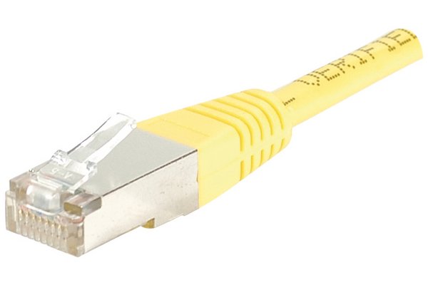 Cordon RJ45 CAT 5e F/UTP jaune - 1 m