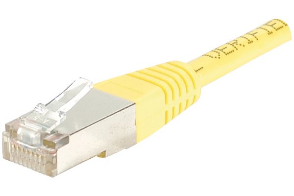 Cordon RJ45 CAT 5e F/UTP jaune - 1,5 m