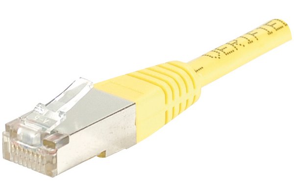 Cordon RJ45 CAT 5e F/UTP jaune CCA - 10 m