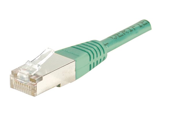 Cordon RJ45 CAT 5e F/UTP vert - 0,5 m