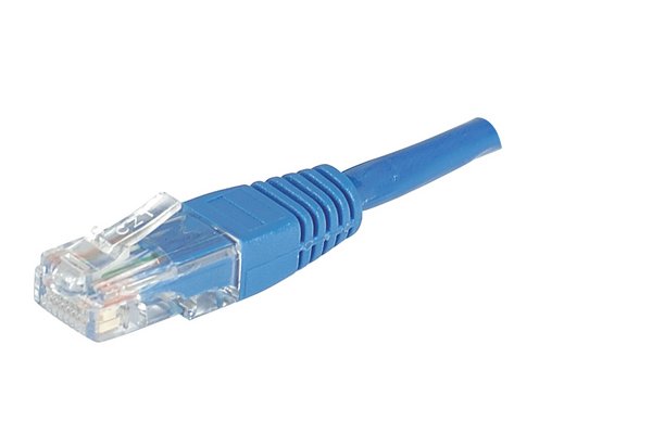 Cordon RJ45 CAT 5e U/UTP bleu - 1,5 m