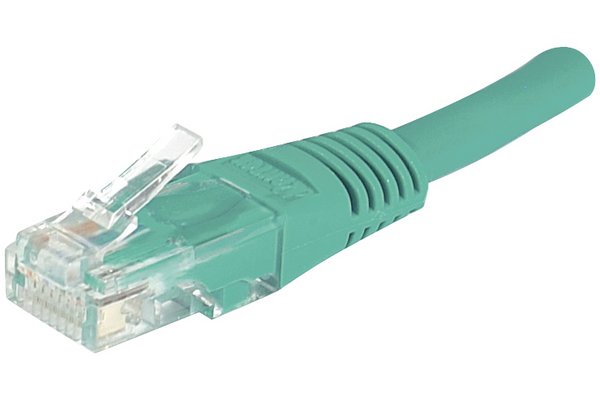 Cordon RJ45 CAT 5e U/UTP vert CCA - 0,3 m