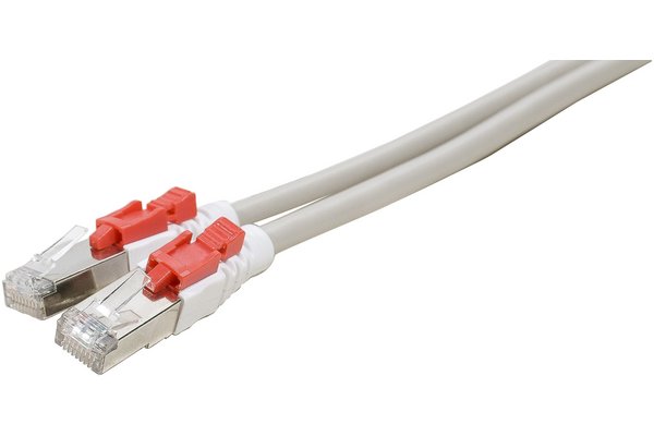 Cordon RJ45 CAT 6 S/FTP à verrouillage gris - 5 m