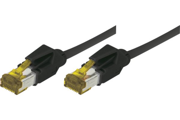 Cordon RJ45 sur câble CAT 7 S/FTP LSOH SNG noir - 0,5 m