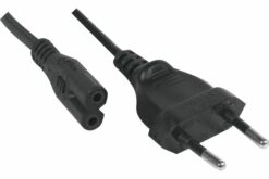 Cordon d alimentation bipolaire pour PC portable noir - 5,0m
