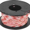 JARRETIERE TELEPHONE 5/10EME BLANC/ROUGE 100M