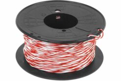 JARRETIERE TELEPHONE 5/10EME BLANC/ROUGE 100M