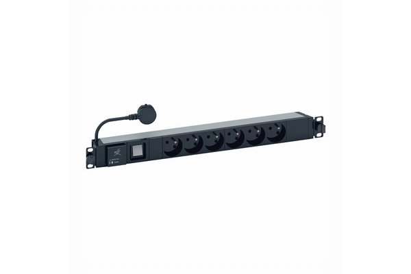 LEGRAND MULTIPRISE 19" 1U 6 PRISES PARAFOUDRE ET INTER