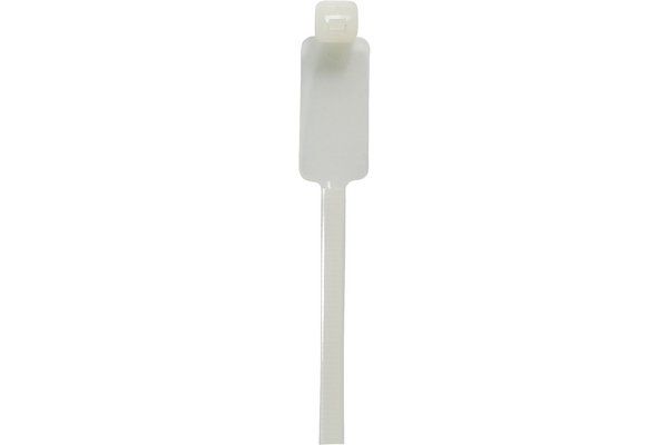LIEN CABLE AVEC PORTE-ETIQUETTE 28 x 13 MM / 10 PCS