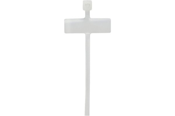 LIEN CABLE AVEC PORTE-ETIQUETTE 8 x 25 MM / 10 PCS