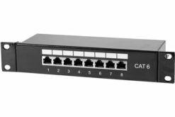 PANNEAU 10" 1U 8 PORTS CAT6 STP