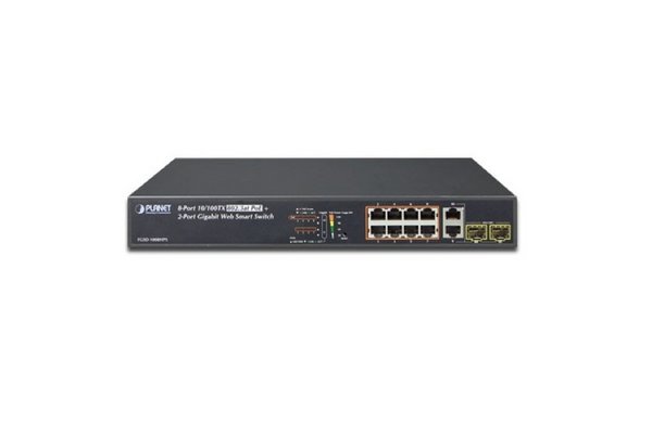 PLANET FGSD-1008HPS SW Niv2 8P PoE+ & 2Giga/SFP 120W