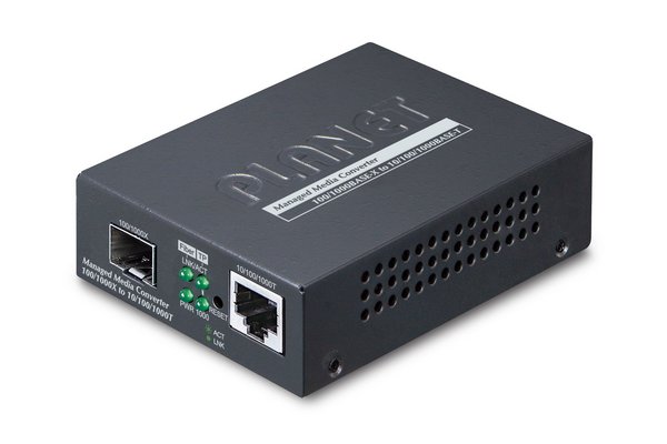 PLANET GT-915A CONVERT.MANAGEABLE RJ45 GIGA. VERS SFP 100/1G