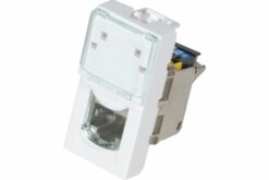 PLASTRON MOSAIC 22,5X45 1 PORT RJ45 CAT 6A STP