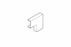 REHAU ANGLE PLAT AXIS MINI 32x16 PVC BLANC