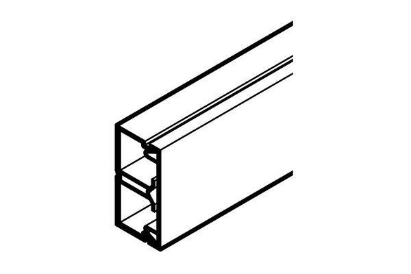 REHAU MOULURE AXIS MINI 32x16 AVEC CLOISON PVC BLANC 2 m