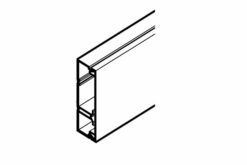 REHAU MOULURE AXIS MINI 50x20 AVEC CLOISON PVC BLANC 2 m