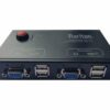 Switch 2 consoles VGA/USB Contrôlé par 1 PC/Server pour Domi