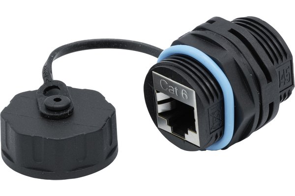 TRAVERSEE RJ45 CAT.6 ETANCHE AVEC BOUCHON