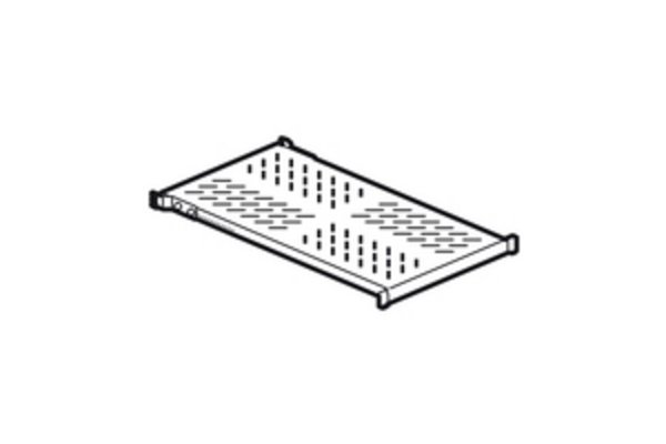 Tablette fixe charge lourde 1U prof.820mm fixation sur 4 mon