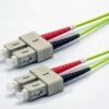 Jarr. zip 2,0mm OM5 50/125 SC-UPC/SC-UPC LSZH lime 15m