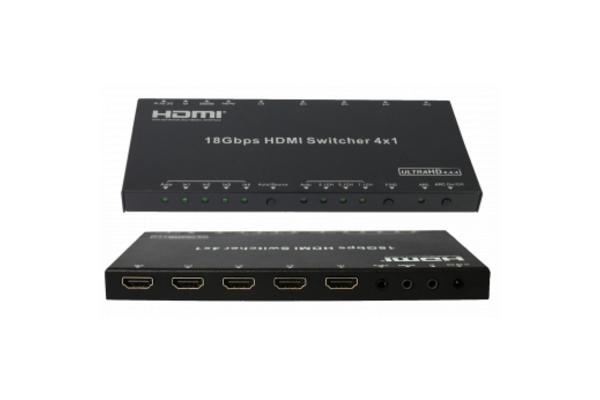 Sélecteur HDMI 4x1 - 4K@60Hz 4:4:4-ARC-HDR-Auto switch