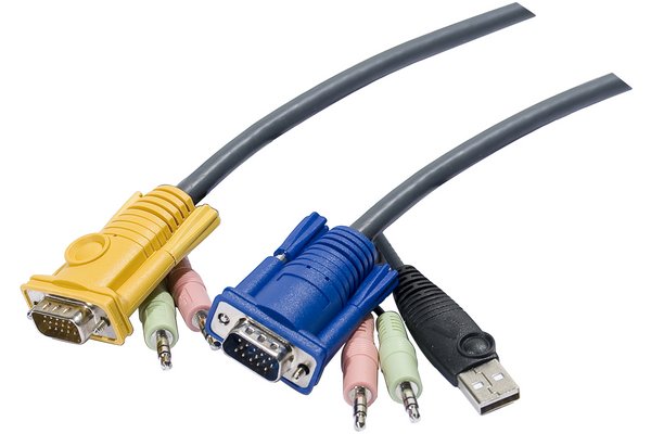 ATEN 2L-5303U CABLE KVM VGA/USB+AUDIO, 3 M