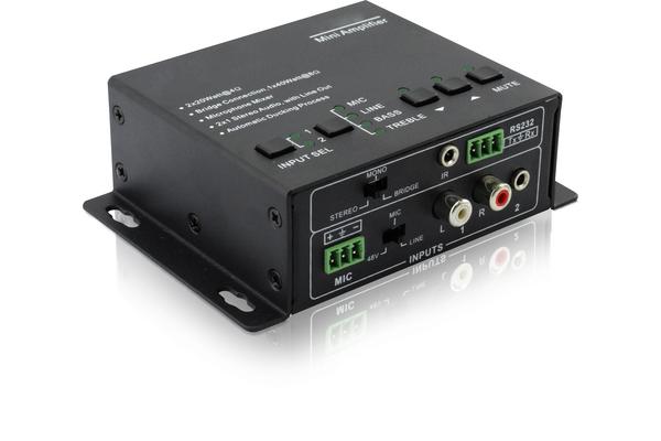 Amplificateur Audio 2x20W - 2 entrées stéréo/1 entrée MIC