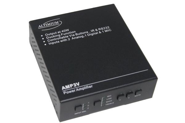 Amplificateur Audio 40W (70V/100V) - 3 Line In/1 entrée MIC