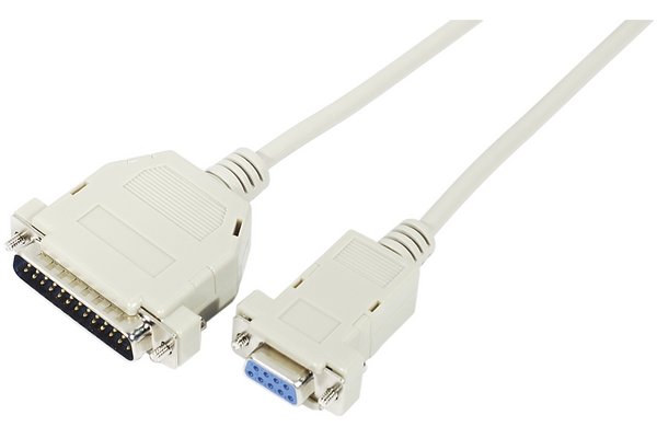CABLE NULL MODEM DB9F/25M 1.8M