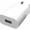CHARGEUR SECTEUR 1 PORT USB 1,0 A BLANC