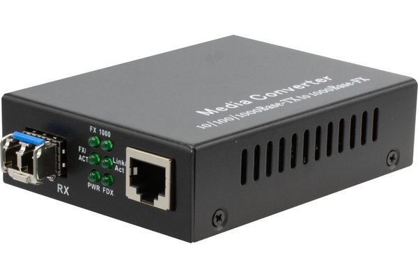 CONVERT FIBRE GIGABIT RJ45 / MONOMODE LC 20KMS