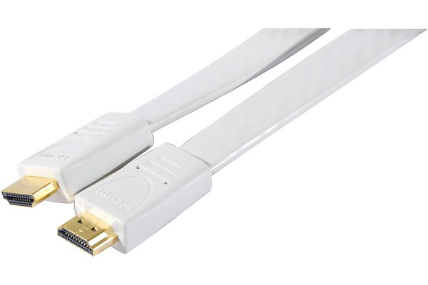 CORDON HDMI HIGH SPEED PLAT BLANC- 1