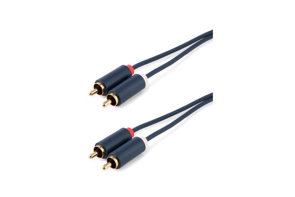 CORDON MOULE (AWG24) ALTIMIUM 2 RCA MALE / 2 RCA MALE DE 1 M