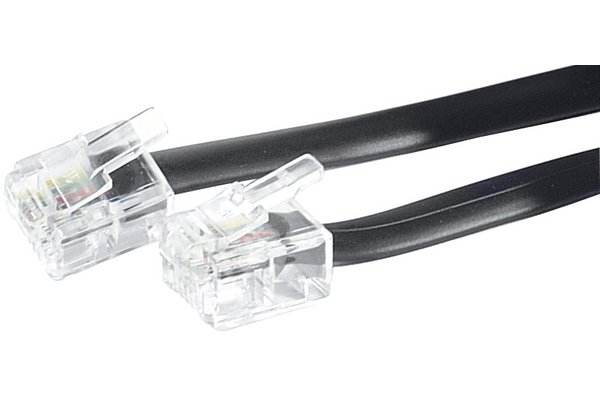 CORDON TELEPH RJ11M/M 10M NOIR