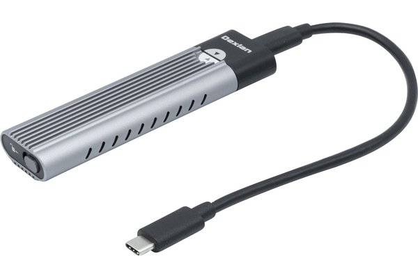 DEXLAN Boîtier USB-C 10G sans outil SSD M.2 NVMe/SATA