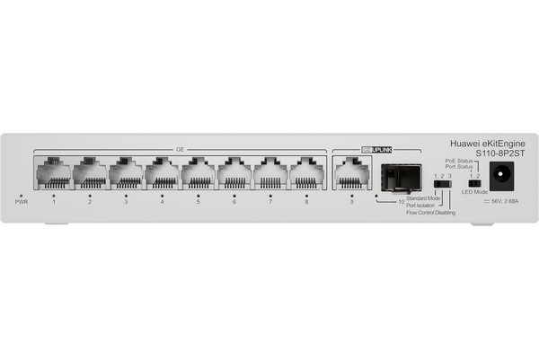 HUAWEI eKIT S110-8P2ST Switch 9 Gigabit dont 8 PoE+ & 1 SFP