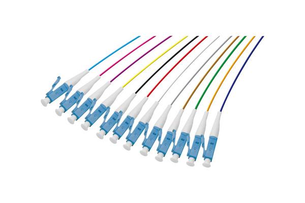 Lot de pigtails OS2 G652D LC-UPC Low Loss 900µm 12 couleurs