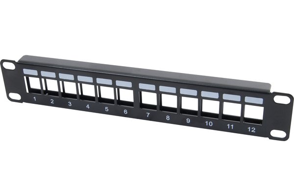 PANNEAU 10" 1U 12 PORTS KEYSTONE