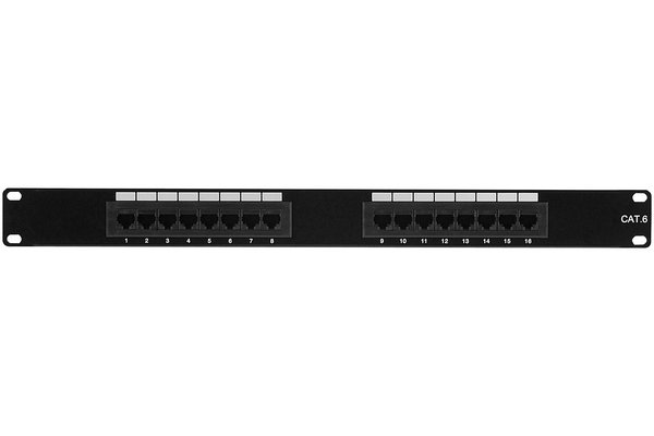 PANNEAU 19" 1U 16 PORTS CAT6 UTP